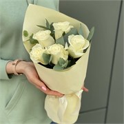 Букет из белых роз Эквадор 5 шт 10061