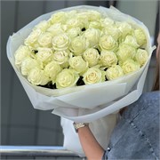 Букет из белых роз Эквадор 35 шт 10071