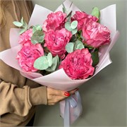 Пионовидные розы Кантри Блю 7 шт 10088
