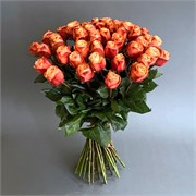 Пионовидные розы Кахала 51 шт под ленту 10092