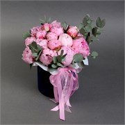 Композиция из розовых Голландских пионов 15 шт 10124