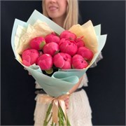 Букет из коралловых Голландских пионов 11 шт 10126