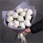 Букет из белых Голландских пионов 13 шт 10141