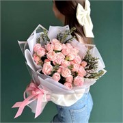 Букет из пионовидны кустовых роз Бомбастик 9 шт 10158