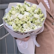 Букет из белой махровой Эустомы 15 шт 10164