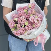 Букет из розовой махровой Эустомы 9 шт 10168