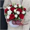 Микс композиция из красных роз и белых эустом 10049 - фото 80